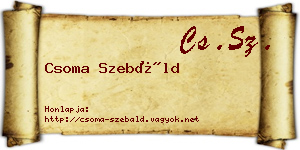 Csoma Szebáld névjegykártya